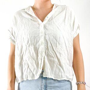 Banana Republic white button-up shirt | size small